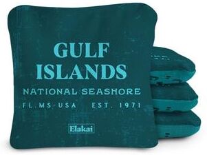 Skip's Garage Gulf Islands Shore Dual Sided Pro Cornhole Bags (Set of 4)