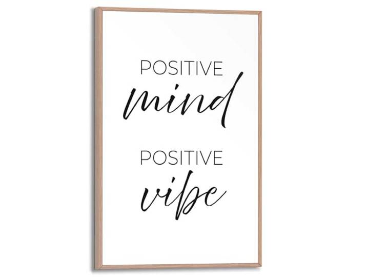 REINDERS Gerahmtes Bild, Positive Vibes, Home Office, MDF, 30 x 20