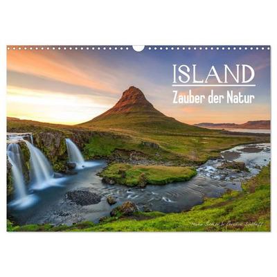 ISLAND - Zauber der Natur (Wandkalender 2027 DIN A3 quer), CALVENDO Monatskalender