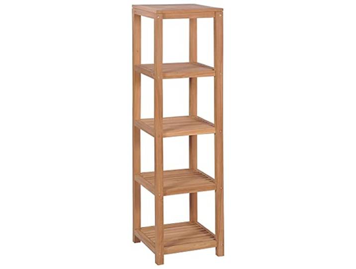 vidaXL Badkamer opbergrek 4-laags 42x42x165 cm massief teakhout