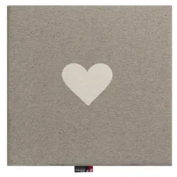 David Fussenegger Sitzkissen Porto 'Herz' 40 x 40 cm Rauch - Beige