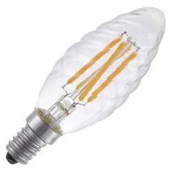 SPL | LED-Kerzenlampe gedreht | Kleine Fassung E14 | 4W Dimmbar