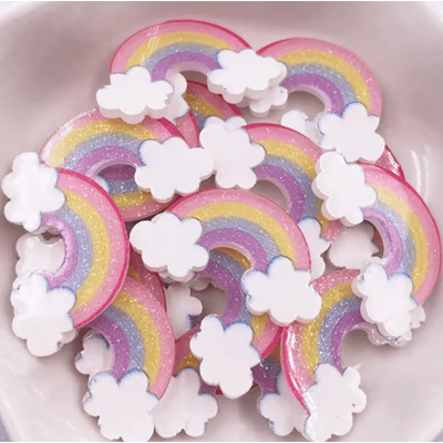20PCS Glitter Rainbow & Cloud Flatback Embellishments Acrylic DIY Scrapbook Decor Set 20PCS Glitter Rainbow & Cloud Flatback Embellishments Acrylic DIY Scrapbook Decor Set