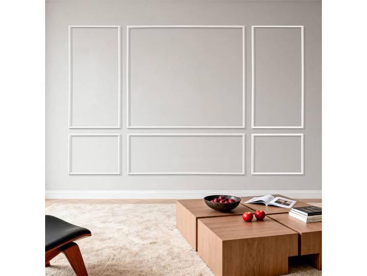 Vevor Kit Moulure Murale Predecoupee 3 Lots Cadres Moulure Murale 79 Cm 80 Cm 61 Cm 91 Cm Pour Deco Interieure Salon Chambre Couloir Mur Deaccent\, Polystyrene\, Leger\, Pret A Peindre\, Etanche\, Blanc