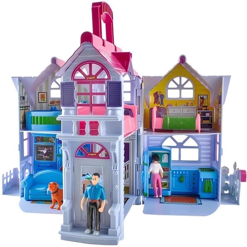 Kruzzel 22612 Opvouwbaar poppenhuis