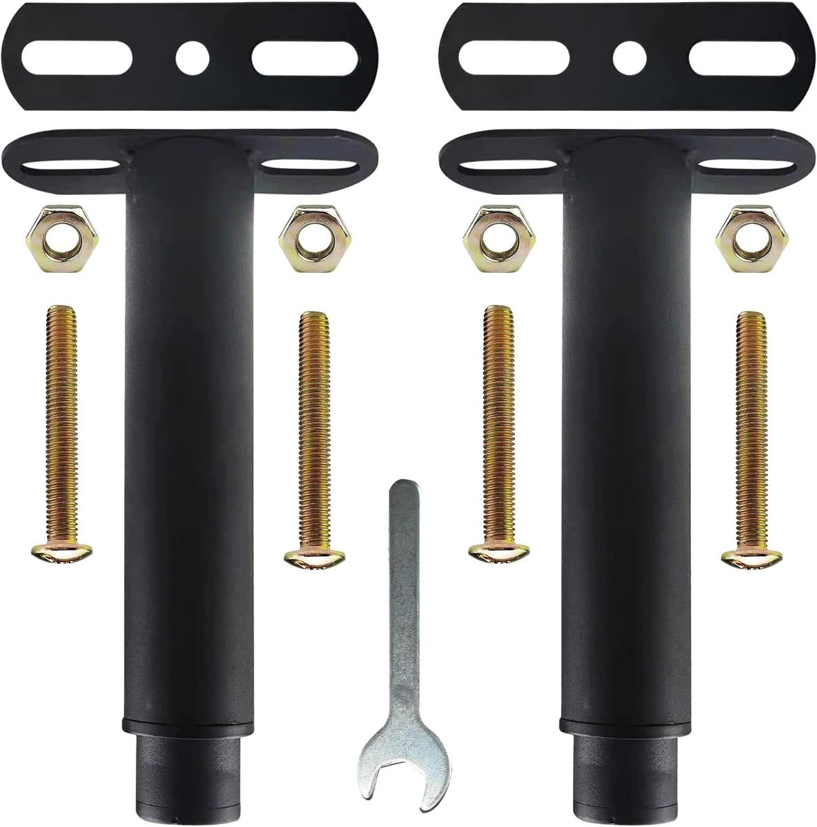2 Stuks Verstelbare Bedpoten van Metaal - Intrekbare Middensteun voor Bedframes en Meubels (18-33 cm)