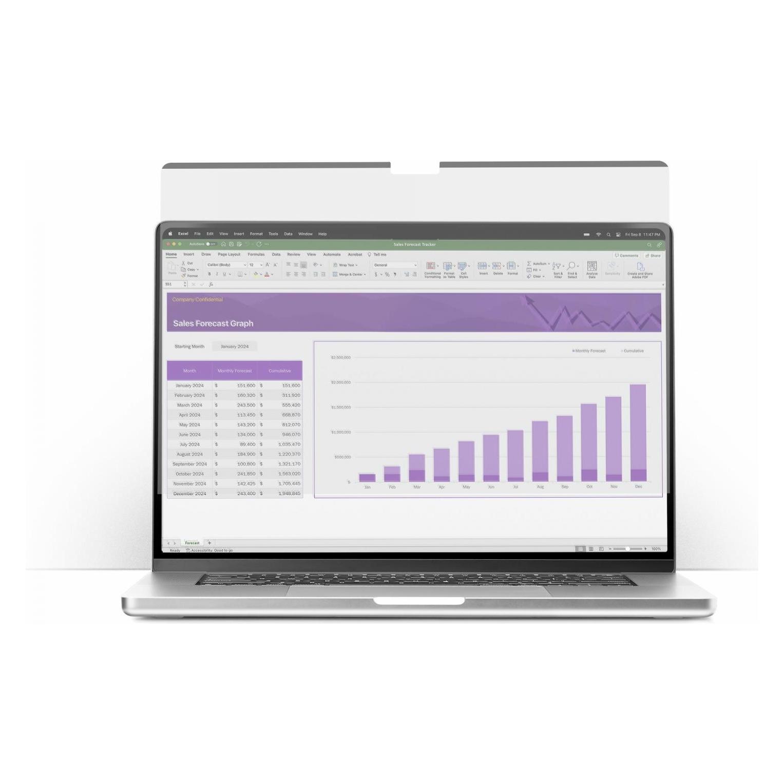StarTech COM 39,62cm 15,6Zoll 16:10 Touch Laptop Sichtschutz Sichtschutzfolie Notebook Blickschutzfi (15.60", 16:10) (156T6-PRIVACY-SCREEN)