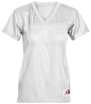 Augusta Sportswear 250 Women's Junior fit Stadium Replica Football Jersey T-Shirt in White size Small   Polyester