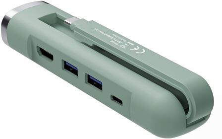 Ewent Hub USB-C 5 EM 1  - Verde