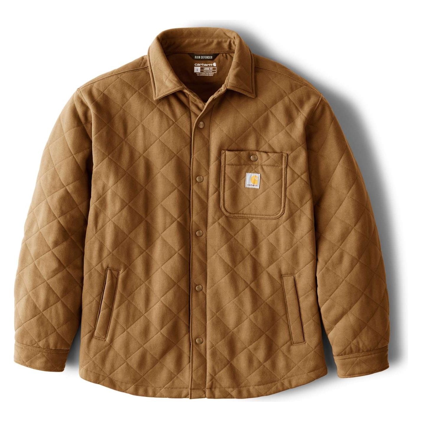 Carhartt Giacca Camicia con Bottoni a Scatto Trapuntata (S) (.107270.BRN.S004)