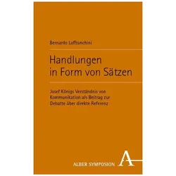 Handlungen in Form von Sätzen, Sachbücher von Bernardo Laffranchini
