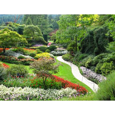 Fototapete PAPERMOON "Butchart Gardens", bunt, B:5m L:2,8m, Vlies, Tapeten