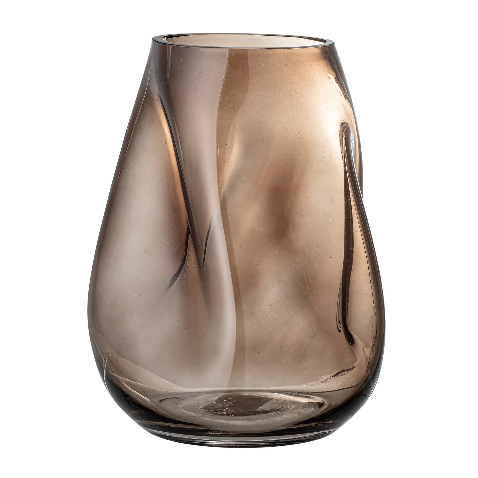 Bloomingville Ingolf glazen vaas Bruin 26 cm