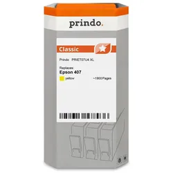 Prindo, Druckerpatrone, kompatibel mit Epson 407 (Y)