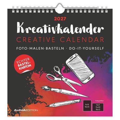 Kreativkalender M schwarz 2027