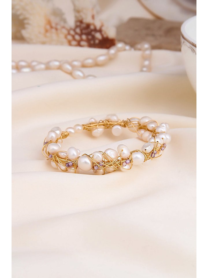 Pierres delicates Vergold. Armspange mit Edelsteinen - onesize