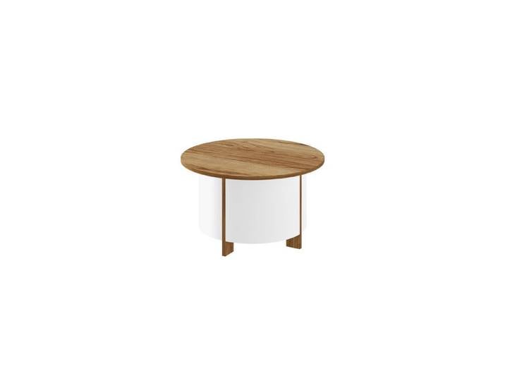 designimpex Couchtisch Design Couchtisch HSL-111 rund Hochglanz Wohnzimmer Tisch 80 x 44 cm