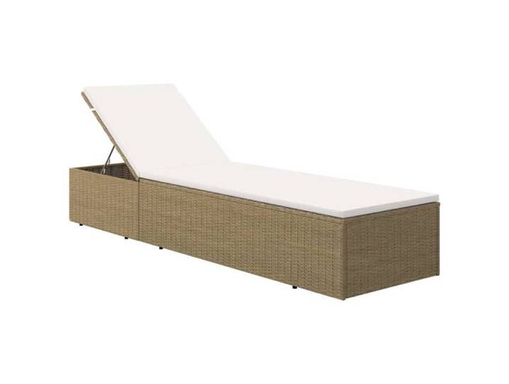 MGH - NEUF Chaise longue/transat - Résine tressée Marron et blanc crème CC154