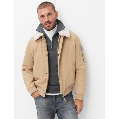 Steppjacke BRAX "Style LOGAN", Herren, Gr. M, beige, Web, 100% Polyester, Jacken Steppjacke