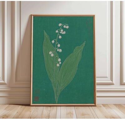 Inspire Essentials Japanese Crane Wall Art Vintage Ukiyoe Canvas Poster Oriental Home Decor 4