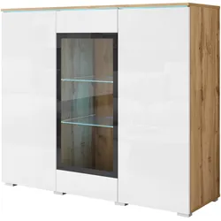 Highboard Vera Weiß Hochglanz