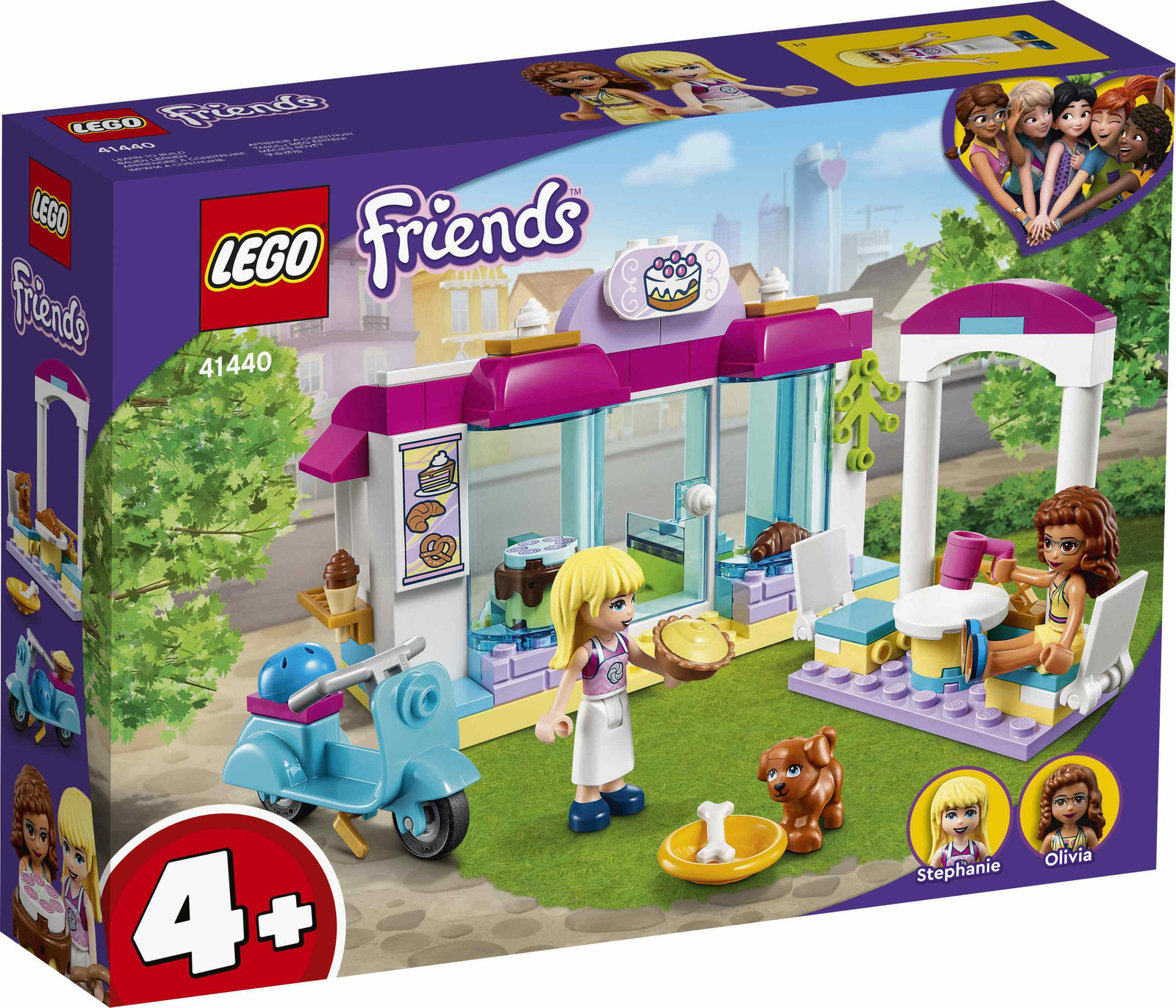 LEGO 41440 Friends Bakkerij in Heartlake City speelset met minipoppetjes Stephanie en Olivia