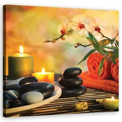 WANDBILD spa zen stones orient