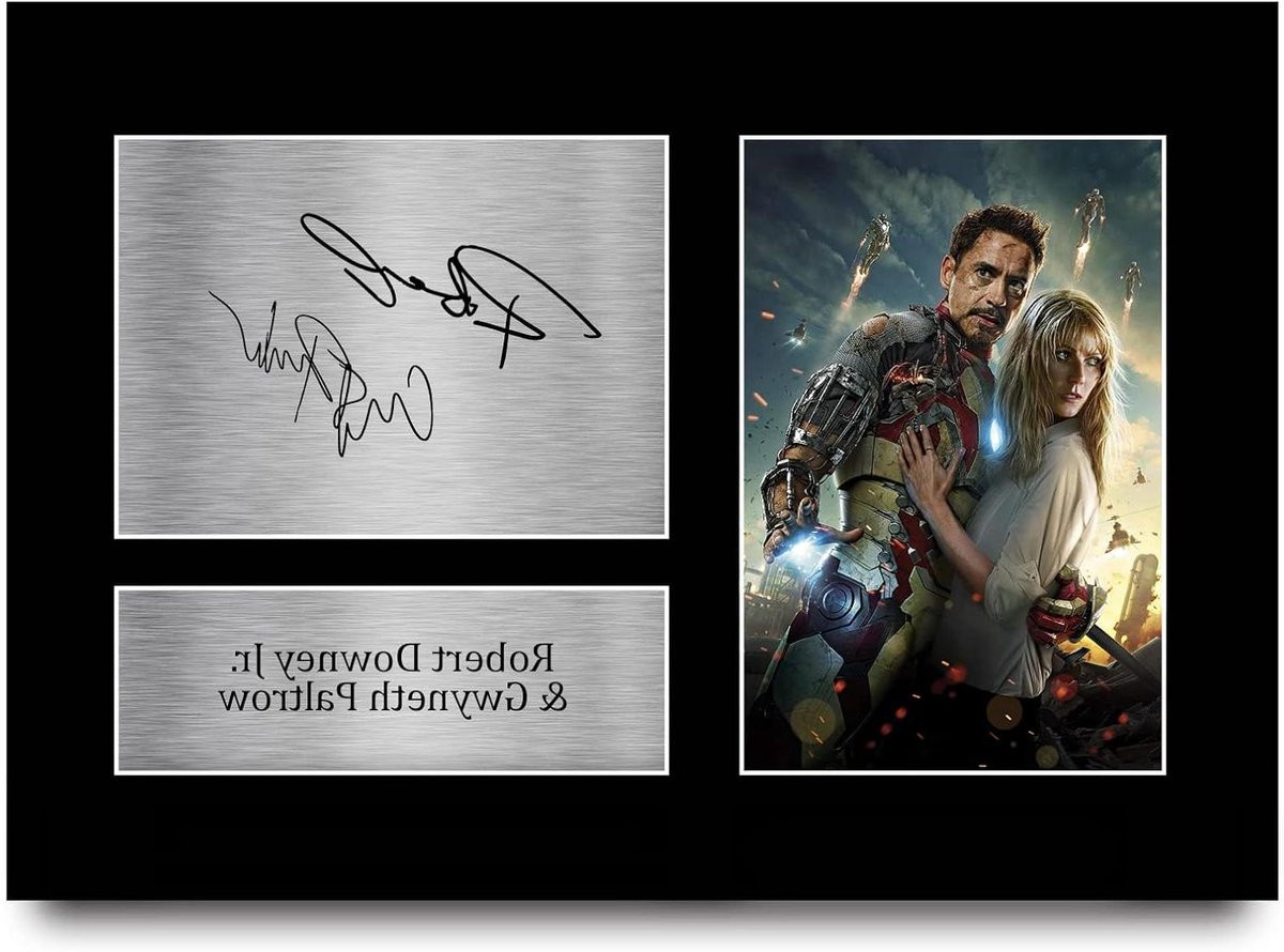 Gedrukte Foto Robert Downey Jr en Gwyneth Paltrow Iron Man Pepper Potts Poster - Film Fan Cadeau