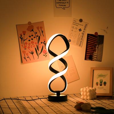 Rare Purchases USB Powered Desk Lamp, Three color Lighting, Creative Modern Artistic Design For Reading And Work black