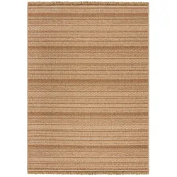 KADIMA DESIGN Teppich Flachgewebe Jute-Optik | Wetterfest, Pflegeleicht & Global Inspiriert für Indoor & Outdoor | 120x170cm