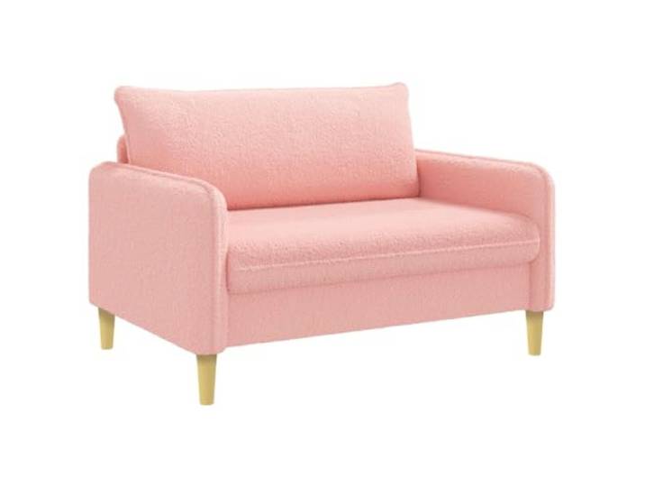 HFXHIJXQ XXL Sessel Rosa Bouclé Polstersessel Breiter Loungesessel Weich gepolsterter Akzentsessel mit 110 cm breiter Sitzfläche für gemütliche Stunden im Schlafzimmer oder Wohnbereich.