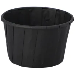 Papstar 2000 Dressingbecher, Papier 90 ml Ø 6,6 cm · 4,2 cm schwarz