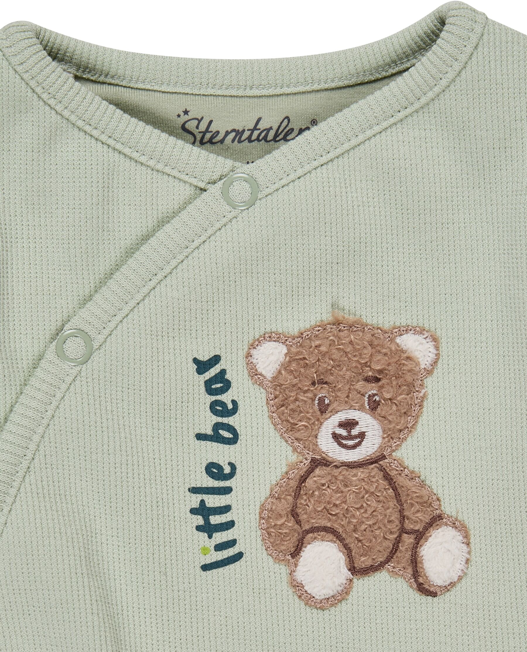 Spieler STERNTALER "Baby Spieler Bär", Jungen, Gr. 56, EURO, grün (pudergrün), Overalls Spieler
