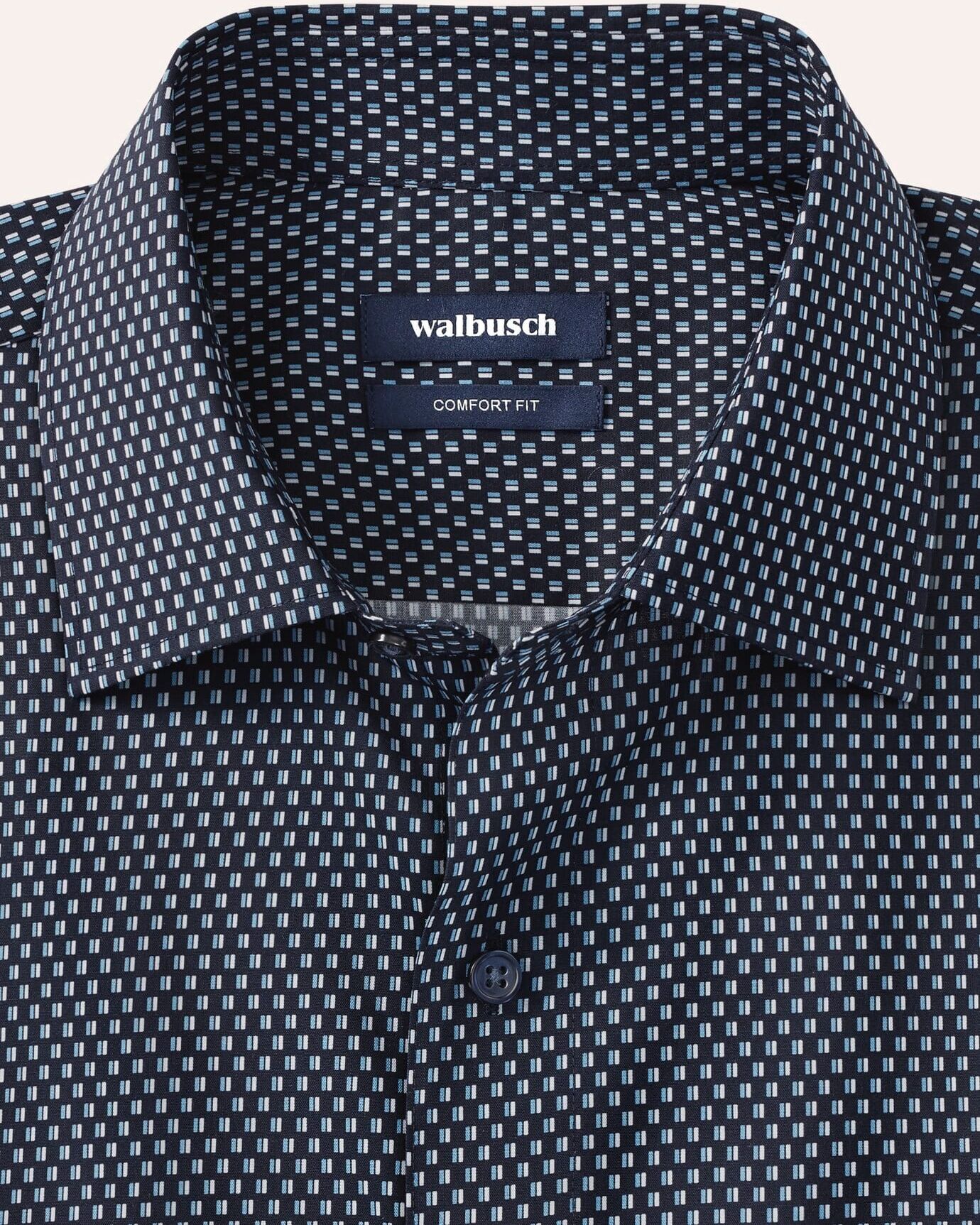 Walbusch Extraglatt-Hemd Kent-Kragen, Comfort Fit, Farbe Blau, 41, reine, bügelfreie Baumwolle Kent-Kragen Herren