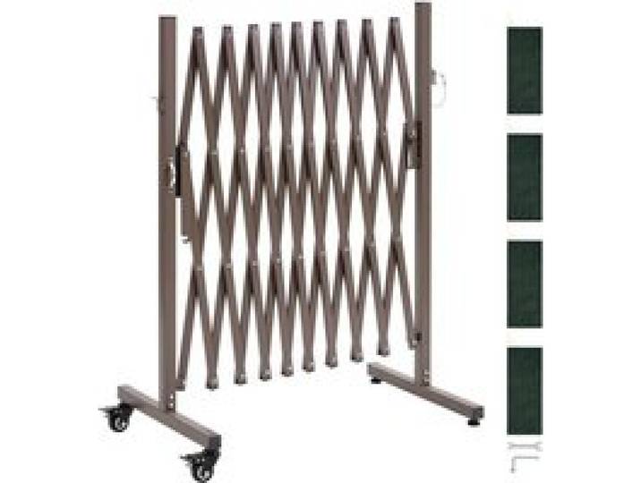 VEVOR Barrière de Sécurité Extensible 3,07 m Barrière Accordéon Mobile Clôture Pliable pour Terrasse, Jardin, Escalier, Intérieur, Métal, Portable avec Roulettes Verrouillables, Peu Encombrant, Marron
