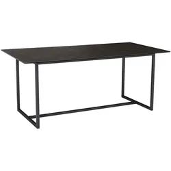 Esstisch Glas Keramik Marmoroptik Designer 180x90 ARCTIC, Schwarz 180x90x76 cm