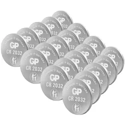 GP Batteries 20er-Pack Lithium Knopfzelle CR2032, 3 V