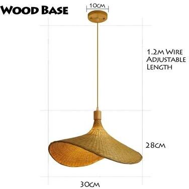 Uplifted Finds Rattan Wicker Bamboo Pendant Ceiling Lamp 30 X 28 Cm