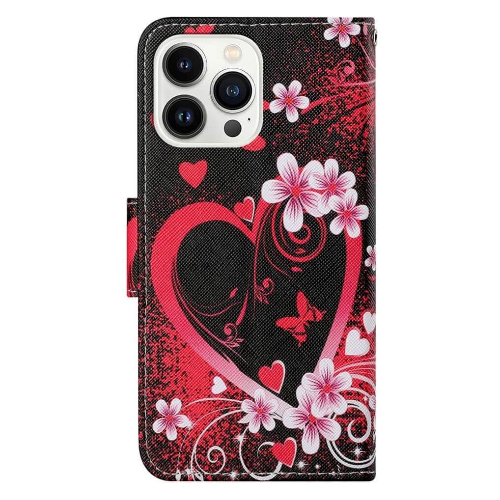 Cover-Discount iPhone 15 Pro - Leder Etui Hülle Herz (Apple iPhone 15 Pro) (660149627K)