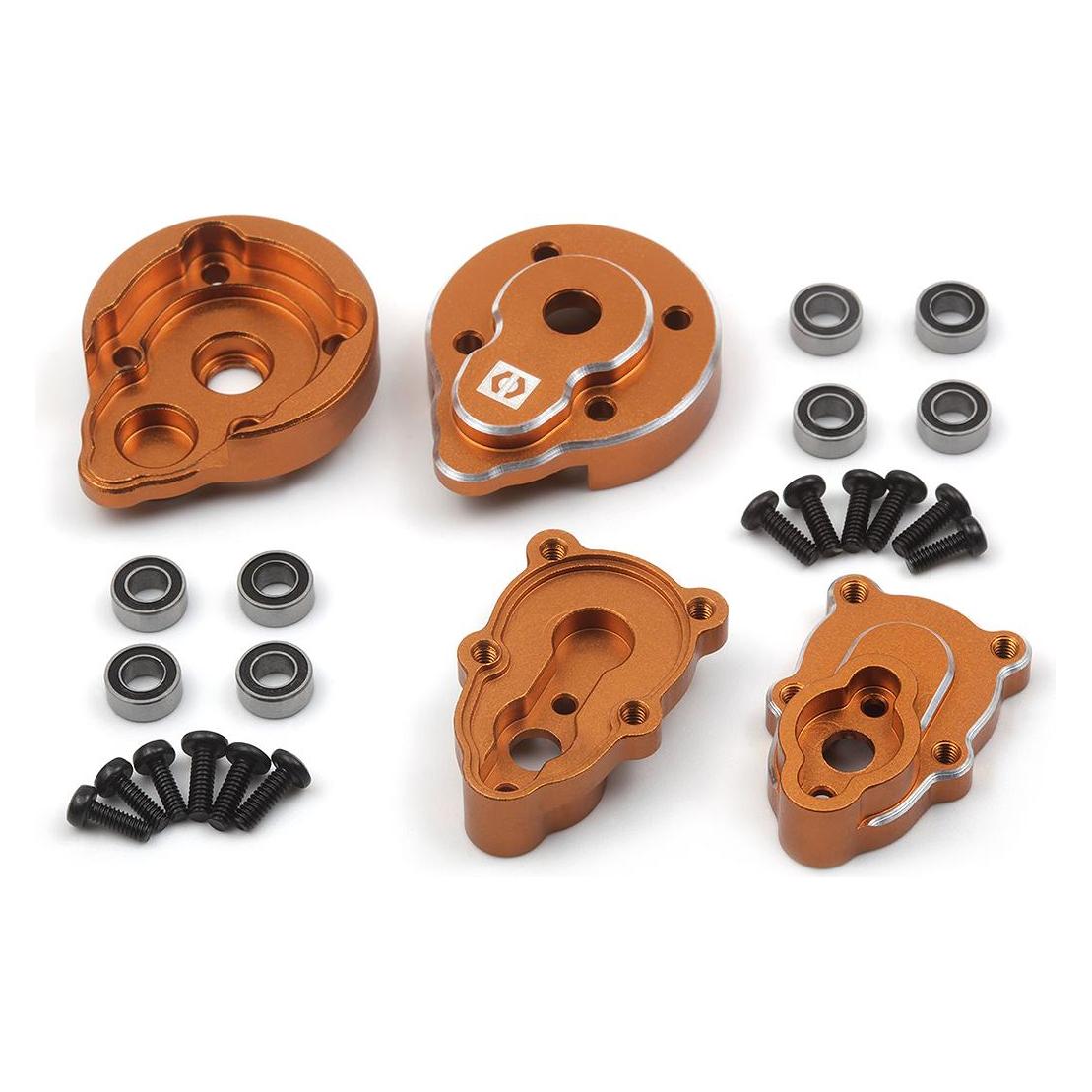 HPI Aluminium Portal Hinterradnabe Set (Orange/2ST) (HPI161161)