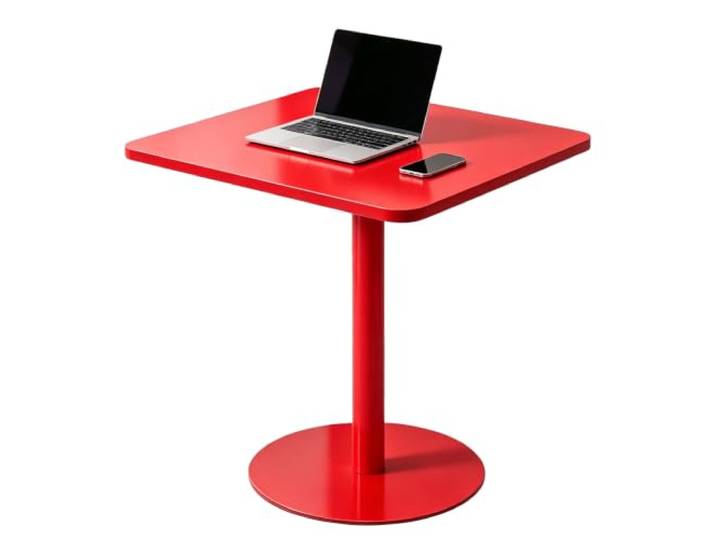 Platzsparender Roter Quadratischer Tisch Mit Einem Sockel, Robuster Beistelltisch Mit Rundem Sockel, Multifunktionale Mini-Akzenttische Für Ein Kleines Studio-Apartment, Eingangsbereich(70x70x73cm)