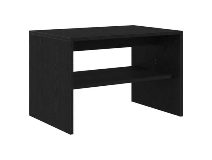 KUPTYERFG TV-Schrank Schwarz Eichen-Optik 60x40x40 cm Holzwerkstoff Vielseitig nutzbar als Fernsehtisch oder Beistelltisch mit Ablagefach für Wohnzimmer und Schlafzimmer.