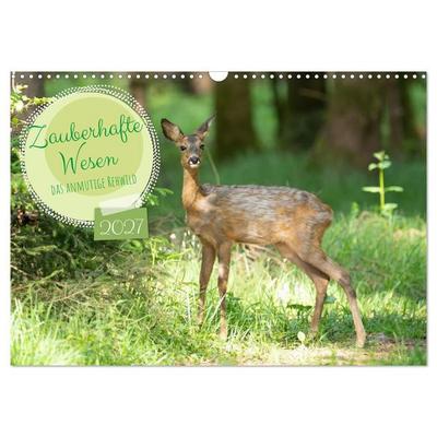 Zauberhafte Wesen - anmutiges Rehwild (Wandkalender 2027 DIN A3 quer), CALVENDO Monatskalender