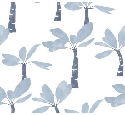York Wallcoverings Painted Oasis Ultramarine Wallpaper