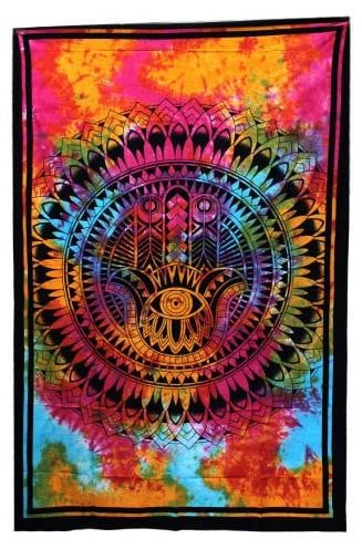 Ancient Wisdom Hamsa katoenen placemat en wandtapijt set