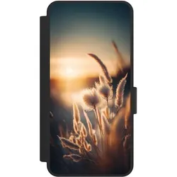 Nivocase Klapphülle für Samsung Galaxy S25 Edge Handyhülle aus Kunst Leder NIVOflip schwarz Natur Sonne (Samsung Galaxy S25 Edge), Smartphone Hülle, Schwarz