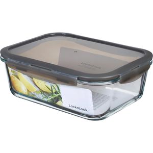 LocknLock Frischhaltedose LLG455G, aus Glas, 2 Liter, transparent, luftdicht