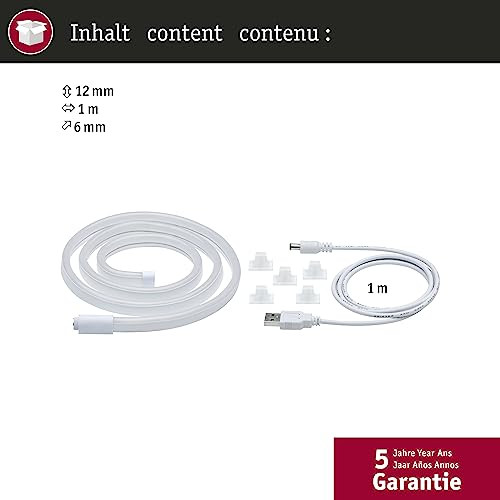 Paulmann USB LED-strip Neon Colorflex wit, 1 m, 4,5 W