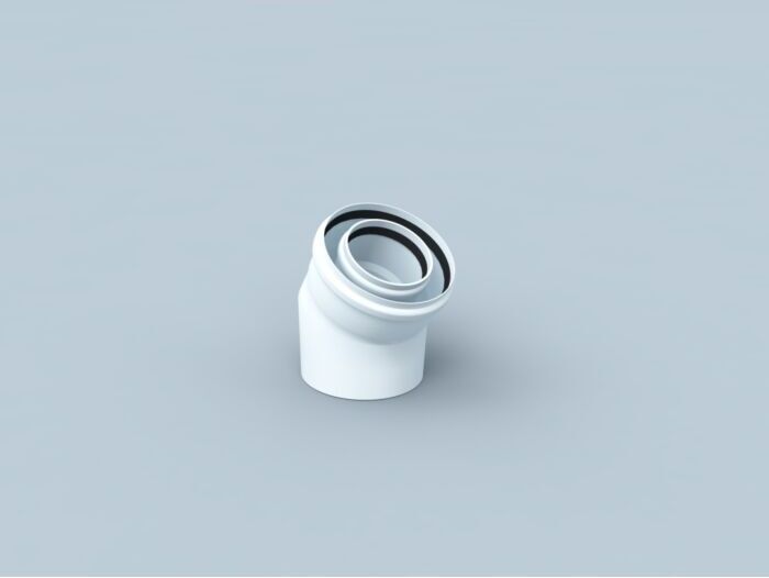 Bertrams Polyline LAS Bogen 41BG15-110 15°, DN 110/160, innen, weiß