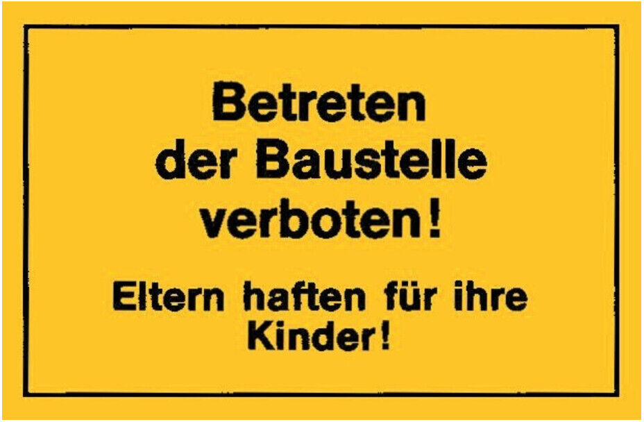 Verbotsschilder Betreten der Baustelle gelb ; Siebdruck Jäger (4317784368216)